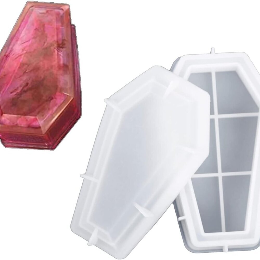 Halloween Resin Silicone Molds, Resin Coffin Molds Storage Box Molds, Decorative